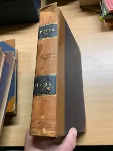 1898 PUNCH MAGAZINE BOUND VOLUMES JAN TO DEC HEAVY 2.1kg ANTIQUE BOOK (P10) - Picture 1 of 12