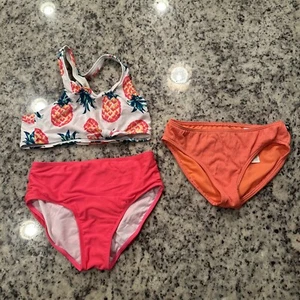Abercrombie Kids Bikini Bottoms Sz 11/12 Large Bathing Suit & Cat Jack Set 11/12 - Picture 1 of 5