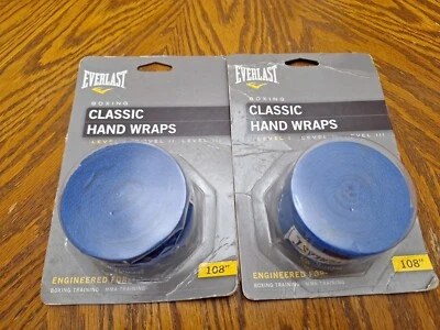 2 Everlast - 108" Hand Wraps - Poly-Cotton Blend - New - 4455blu - Image 1 of 4