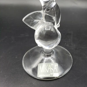 Mikasa Crystal Champagne Flute Glass Apple Leaves Stem Fluted Germany Cordial - Picture 1 of 11