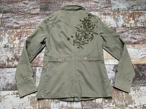 LEVI'S Giacca donna kaki zip bottoni cotone M - Foto 1 di 6