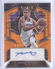 KEEGAN MURRAY 2022-23 PANINI SELECT ROOKIE NEON ORANGE PULSAR PRIZM AUTO /30 RC