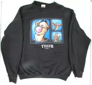 Disney Tigger Sweatshirt Est. 1966, Tigger Poses, Black - Picture 1 of 8