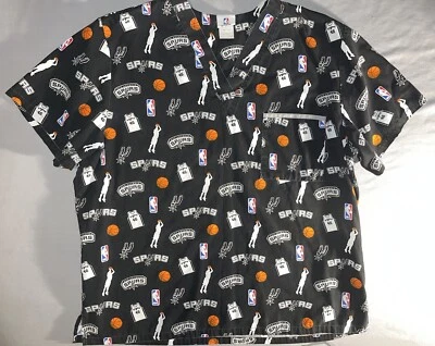 Blusa Médica Médica Grande para Adulto Dudz San Antonio Spurs Foto 1 de 4