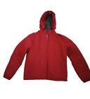 Duluth Trading Co Coat Sz S Fleece Lined Zip Up Jacket Drawstrings Pockets Hood 