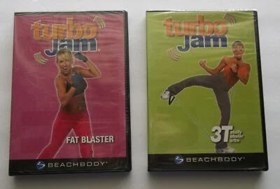 Lot of 2 Beachbody Turbo Jam DVD's (2006) Fat Blaster, Totally Tubular Turbo New Foto 1 de 4