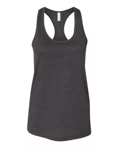 Bella + Canvas Women's Jersey Racerback Tank 6008 - Dark Grey Heather - X-Large - Picture 1 of 4