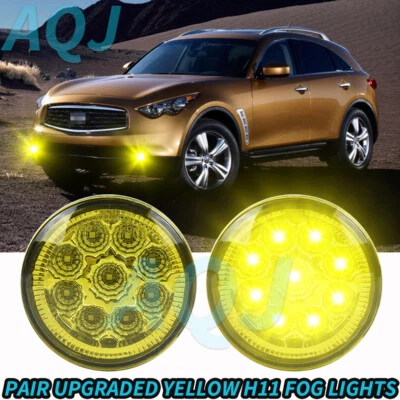 Pair LED Fog Light Lamp For Infiniti FX35 FX37 FX45 FX50 G25 QX70 QX80 QX56 M56 - Bild 1 von 4