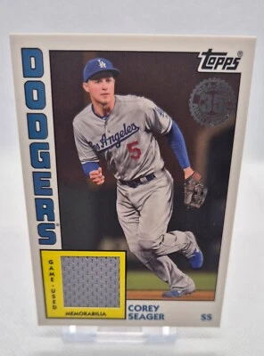 2019 Topps '84 Topps Relics #84RCS Corey Seager Los Angeles Dodgers - Image 1 of 2