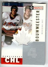 2000-01 UD CHL Prospects Game Jerseys #JB Jay Bouwmeester (ref 159229)