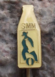 Antique SMM National Milk Company of Former Czechoslovakia Bottle Shaped Pin - Picture 1 of 1