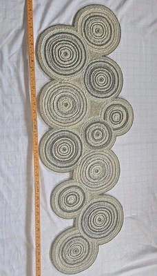 Pier 1 Glass Beaded Boho Floral Table Runner, Table Topper, Centerpiece Read - Image 1 of 4