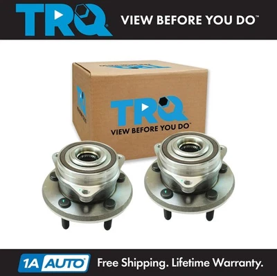 Par de kit de montaje de buje y cojinete de rueda delantera TRQ para camioneta Dodge Jeep SUV marca Foto 1 de 4