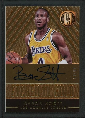 2014-15 BYRON SCOTT 17/99 AUTO PANINI GOLD STANDARD ETCHED IN GOLD AUTOGRAPHS - Image 1 of 2