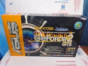 NEW IN BOX - VINTAGE ASUS AGP-V7700 Deluxe 32M NVIDIA GeForce2 GTS Graphics Card - Picture 1 of 2