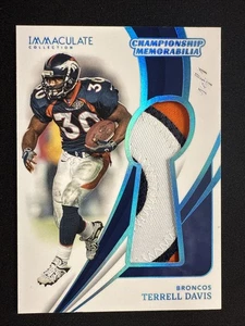 🔥2024 Panini Immaculate Championship Mem Terrell Davis 1/1 Patch BRONCOS🔥 - Foto 1 di 6