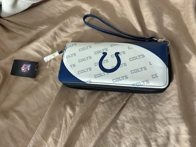 Indianapolis Colts zipper bag wallet organizer clutch wrist strap pouch wristlet - Image 1 of 4