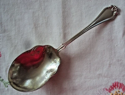 Dominick & Haff Sterling  Serving Spoon - CENTURY Pattern c. 1900  J.E. Caldwell - Image 1 of 4