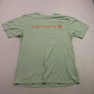 Carhartt Shirt Mens Large Tall Short Sleeve Crew Neck Loose Lightweight Green - Image 1 of 4