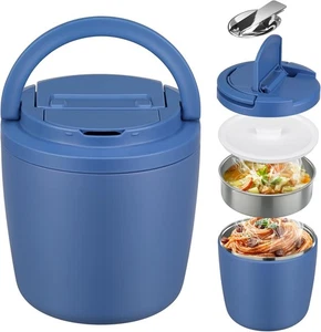Maxso Mittagessen Behälter 40 Unzen für Erwachsene Edelstahl Vakuumisoliert Blau  - Bild 1 von 7