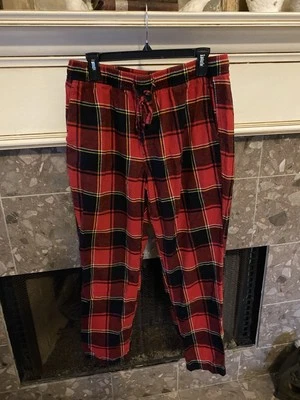 Pantalones de pijama J Crew para hombre grandes a cuadros básicos para dormir pantalones informales salón rojo Foto 1 de 4