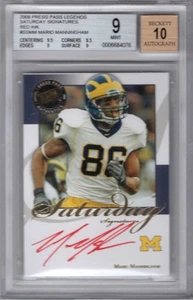 2008 MARIO MANNINGHAM PRESS PASS SATURDAY SIGNATURES RED INK AUTO BGS 9 SSP - Picture 1 of 2