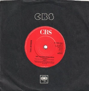 Byrds Mr Tambourine Man 7" vinyl UK Cbs red label design reissue in company - Picture 1 of 2