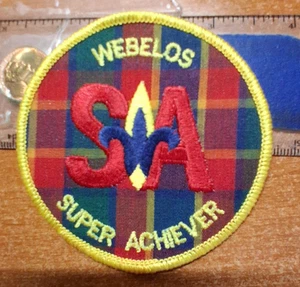 BSA Webelos Super Achiever, 1989 - 2020 Youth Patch, - Picture 1 of 2