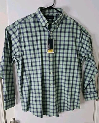 Roundtree & Yorke Mens Sz. L Shirt Button Down Easy Care Plaid Long Sleeve - Image 1 of 4