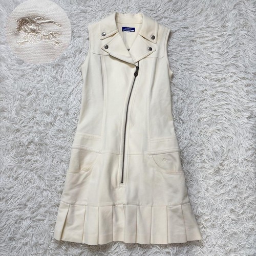 Gonna plissettata Burberry Blue Label Ridersmini pezzo unico logo ricamato usata