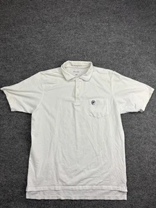 B Draddy Poloshirt Herren Medium weiß Pima Baumwolle Golf Tasche Logo Freizeit - Bild 1 von 6