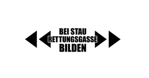 Aufkleber BEI STAU RETTUNGSGASSE BILDEN für Auto, Anhänger - Bild 1 von 1