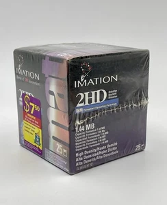 New Sealed Imation 2HD 1.44MB Formatted Disks Box Of 25 - Photo 1/5