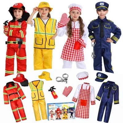 14Pcs Dress up Clothes,Boys Dress up Costumes for Play,Dress up Set with Fire... - Image 1 of 4