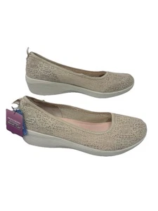 Skechers Damen Arya - Airy Days Slipper Schnürung natur 23758 9,5 beige nude - Bild 1 von 6