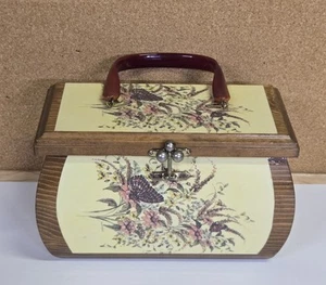 Cartera Bolso Caja Vintage "Serenata Mariposa" Estampado Por Janet Clark - Imagen 1 de 24