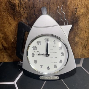 RETRO Kaffeekanne Kaffeemaschine Wanduhr Made by Country Breeze FUNKTIONIERT SUPER! - Bild 1 von 3