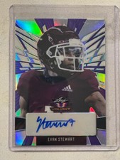 EVAN STEWART Texas A&M 2022 Leaf Valiant Purple # 2/15 AUTO Autograph