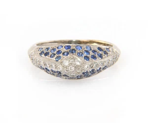 0.50ctw Sapphire and 0.15ctw Diamond Ring in 18K - Picture 1 of 6