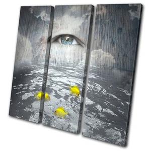 Fantasy surreal concept TREBLE CANVAS WALL ART Picture Print VA - Picture 1 of 1