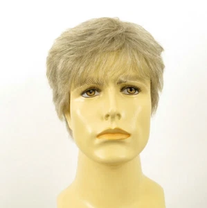  Short Wig For Men Natural Hair White And Grey Ref JAMES 51 - Picture 1 of 8