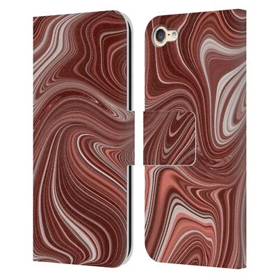 OFFICIAL SUZAN LIND MARBLE SWIRLS LEATHER BOOK CASE FOR APPLE iPOD TOUCH MP3 - Image 1 of 4