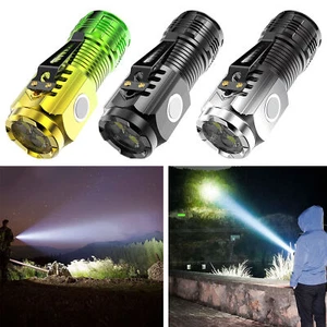 Mini LED Taschenlampe USB Wiederaufladbare Clip Lampe 5 Modi Magnetische Taschenlampe für Camping - Bild 1 von 19