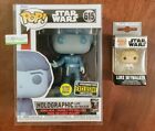 Funko Pop! Holographic Luke Skywalker #615 Ee Exclusive W/Protector + Keychain