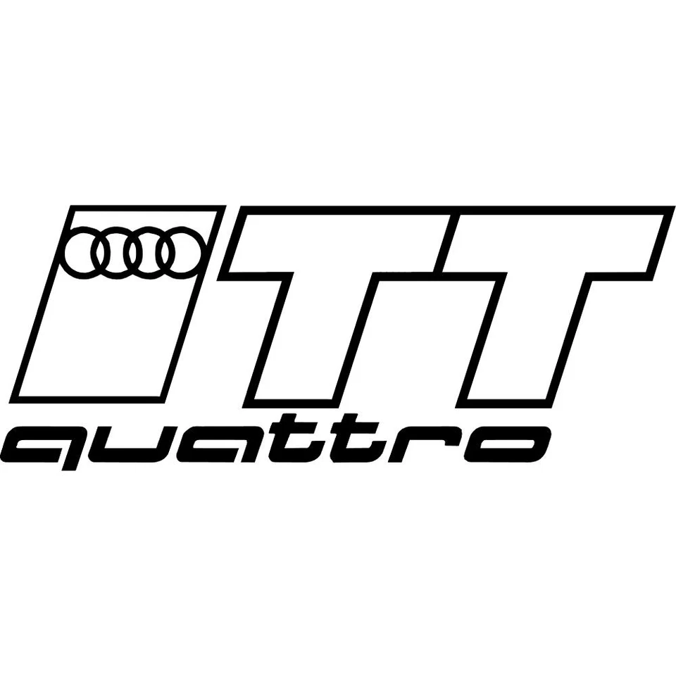 Audi TT Quattro Vinyl Decal Car Window Tumbler Laptop Mirror Bike Flask - Image 1 of 1