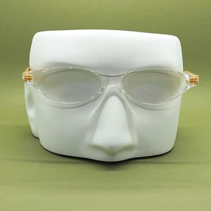 Frameless Modern Cat Eye Reading Glasses Pearly Gold Side Arms +2.50 - Picture 1 of 1