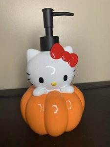Hello Kitty Pumpkin Lotion Pump Soap Dispenser Fall Kitchen Bathroom - Picture 1 of 3