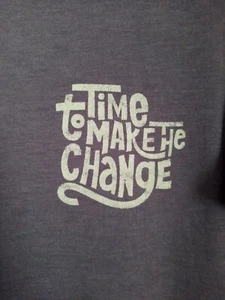 T-Shirt Mauve Kurzarm Medium "Time to Make the Change" Logo Matalan Herren - Bild 1 von 24
