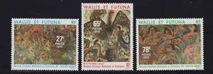 1979 WALLIS & FUTUNA NAIVE ART, PAINTINGS BY LOCAL ARTIST SCT. 242-4 MI.358-360 - Foto 1 di 1