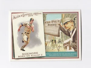 2010 Topps Allen and Ginter This Day in History #TDH22 Grady Sizemore Cleveland - Picture 1 of 2